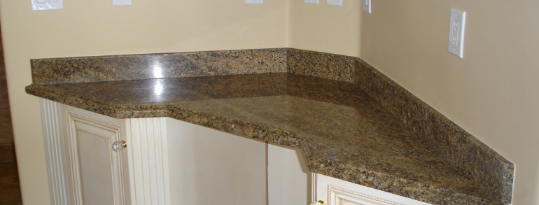 Corner granite countertop